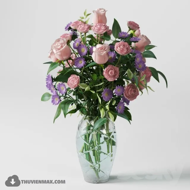 FLOWER – 3DMODEL – VASE – 474