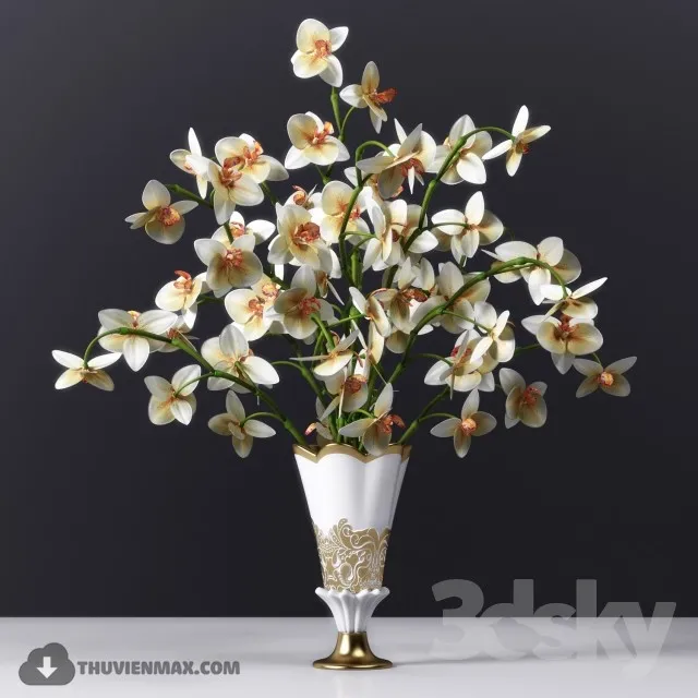 FLOWER – 3DMODEL – VASE – 483