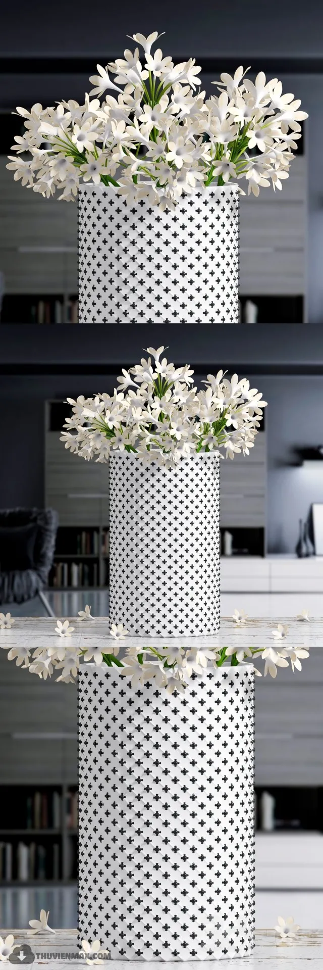 FLOWER – 3DMODEL – VASE – 499