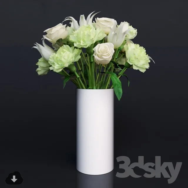 FLOWER – 3DMODEL – VASE – 585