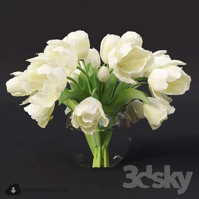 FLOWER – 3DMODEL – VASE – 589