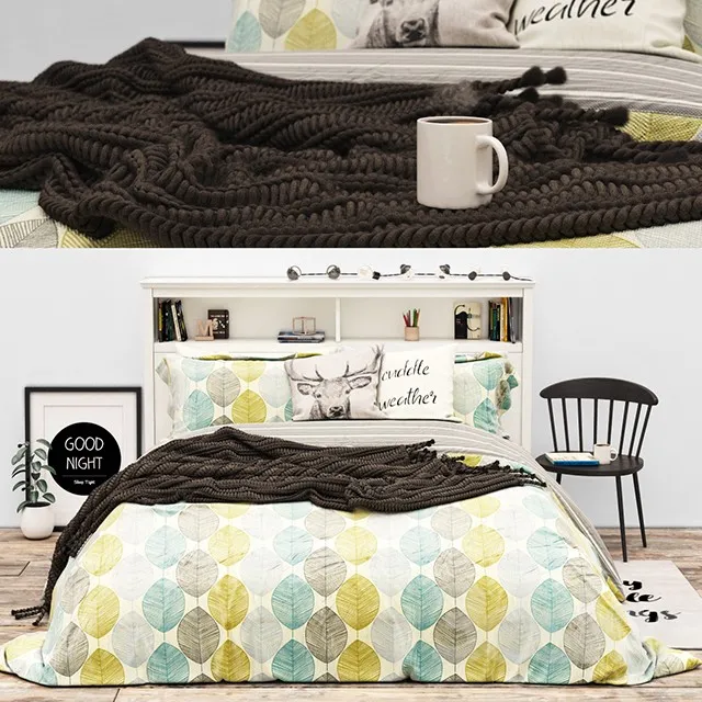Bed LONNY STORAGE BED from Pottery Barn 3DS Max - thumbnail 3