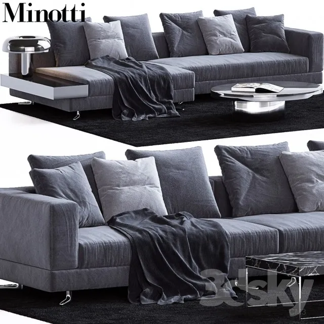 Minotti Set 6 3DS Max - thumbnail 3