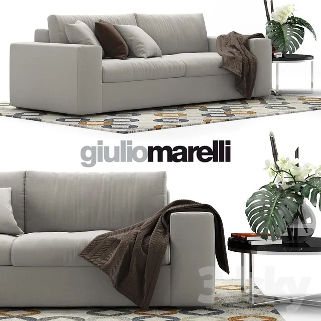 sofa Epika Giulio Marelli 3DS Max - thumbnail 3