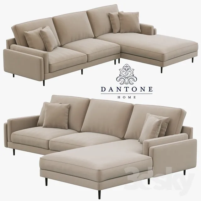 Dantone Home Sofa Portry Modular Two-Section 3DS Max - thumbnail 3