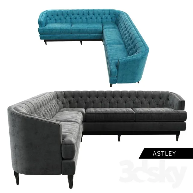 Astley Corner Lounge Sofa 3DS Max - thumbnail 3