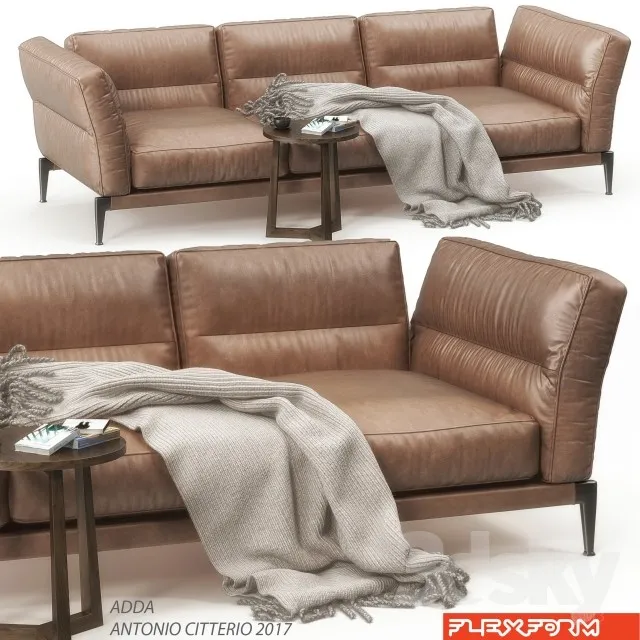 Flexform Adda sofa set 3DS Max - thumbnail 3