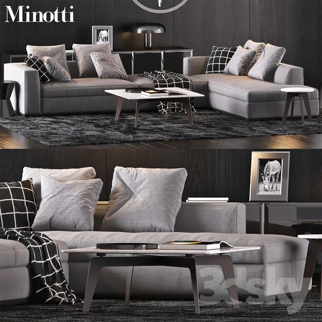 Minotti Set 10 3DS Max - thumbnail 3