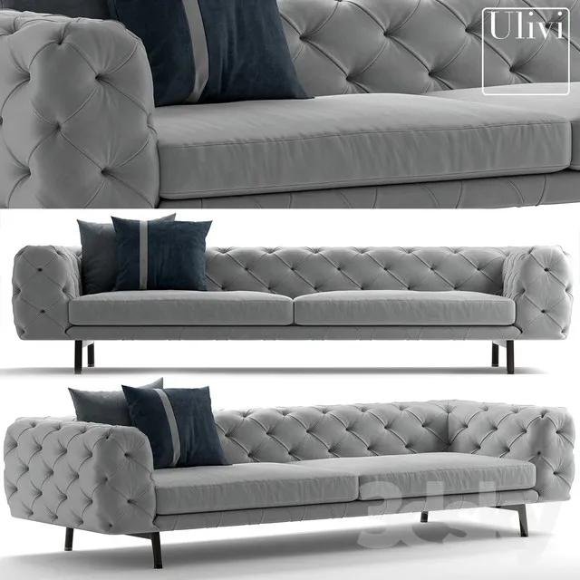 Sofa ULIVI SALOTTI daniel 3DS Max - thumbnail 3