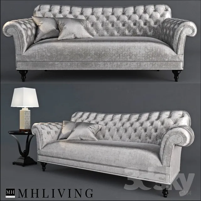 Sofa with lamp and table MHLIVING 3DS Max - thumbnail 3