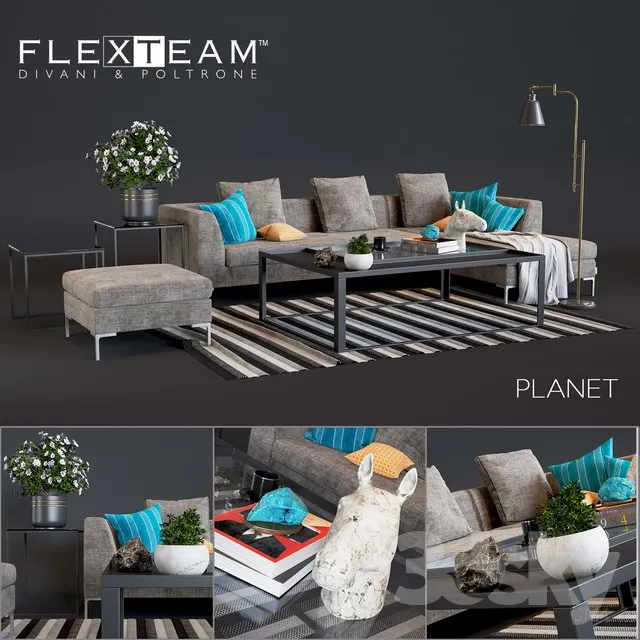 Flexteam Planet Sofa 3DS Max - thumbnail 3