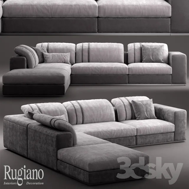 Sofa Rugiano MIAMI 3DS Max - thumbnail 3