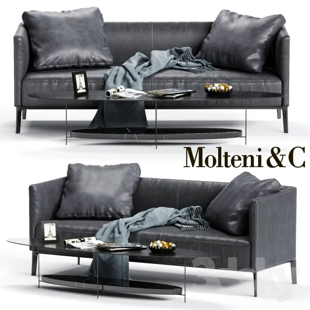 Molteni & C CAMDEN Low Backrest Sofa 3DS Max - thumbnail 3