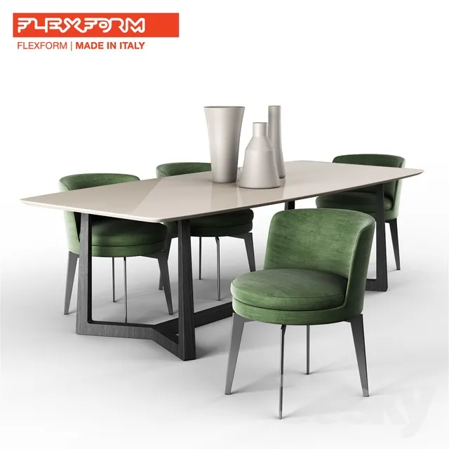 FURNITURE – TABLE AND CHAIRS 3D MODELS – 153