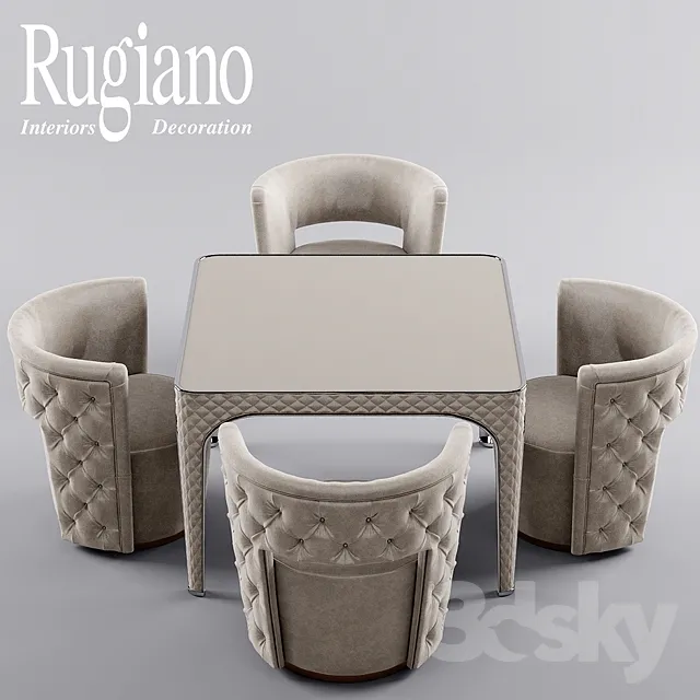 FURNITURE – TABLE AND CHAIRS 3D MODELS – 163