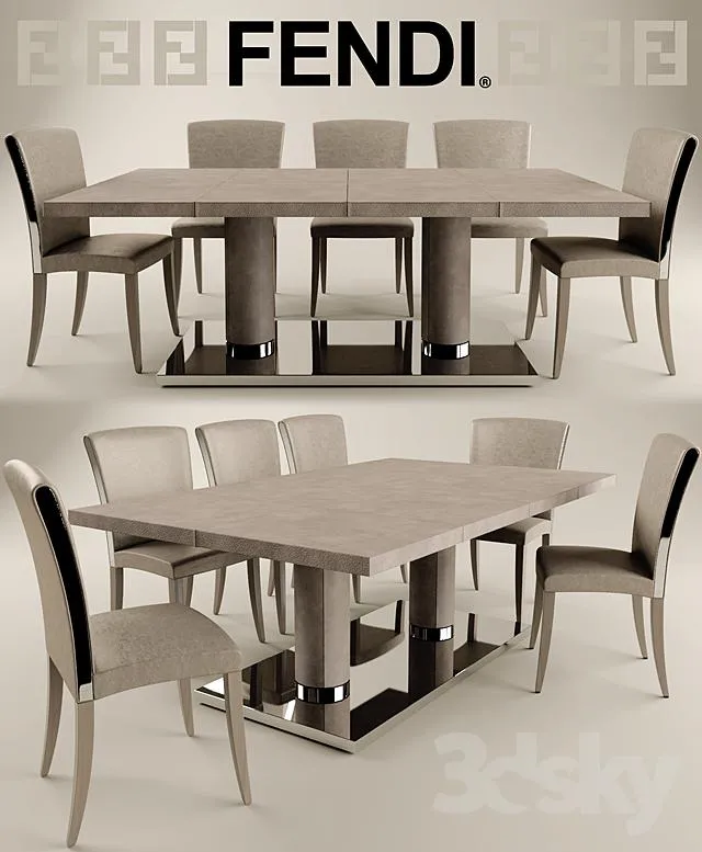 FURNITURE – TABLE AND CHAIRS 3D MODELS – 202
