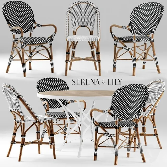 FURNITURE – TABLE AND CHAIRS 3D MODELS – 024