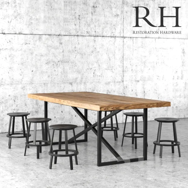 FURNITURE – TABLE AND CHAIRS 3D MODELS – 238