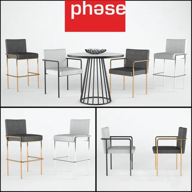FURNITURE – TABLE AND CHAIRS 3D MODELS – 270