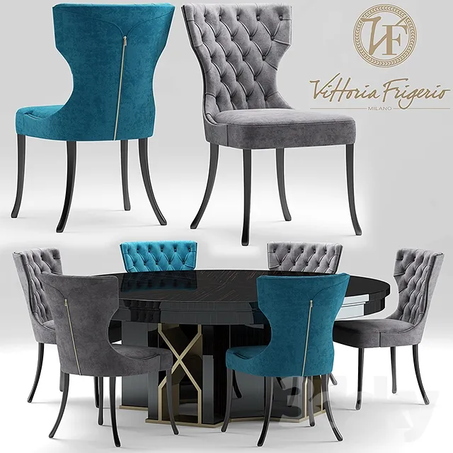 FURNITURE – TABLE AND CHAIRS 3D MODELS – 309