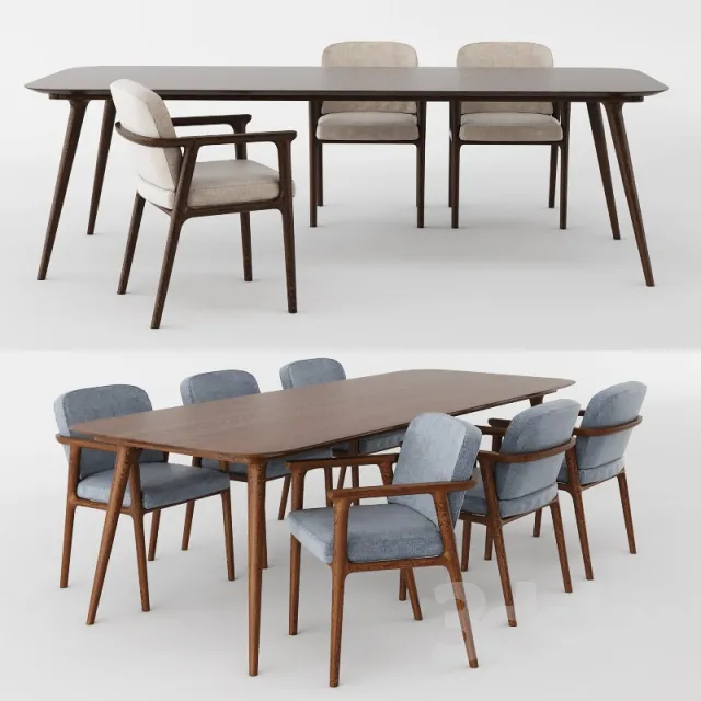 FURNITURE – TABLE AND CHAIRS 3D MODELS – 330