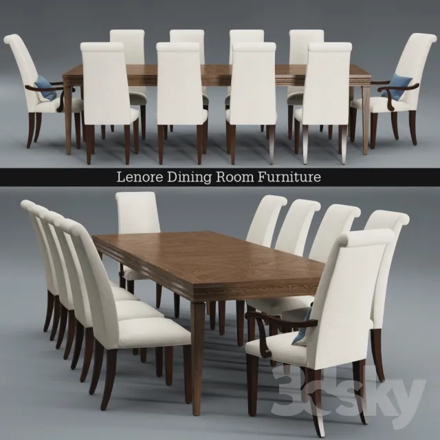 FURNITURE – TABLE AND CHAIRS 3D MODELS – 335
