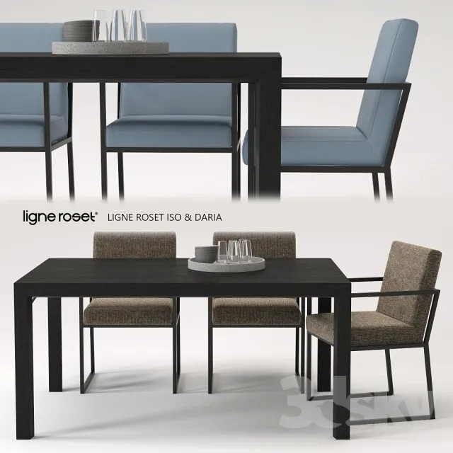 FURNITURE – TABLE AND CHAIRS 3D MODELS – 348
