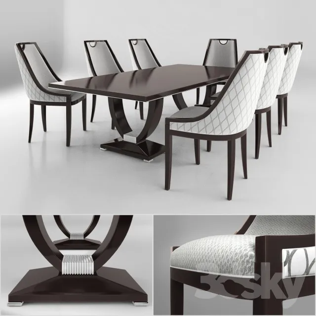 FURNITURE – TABLE AND CHAIRS 3D MODELS – 354
