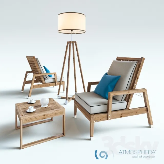 FURNITURE – TABLE AND CHAIRS 3D MODELS – 391