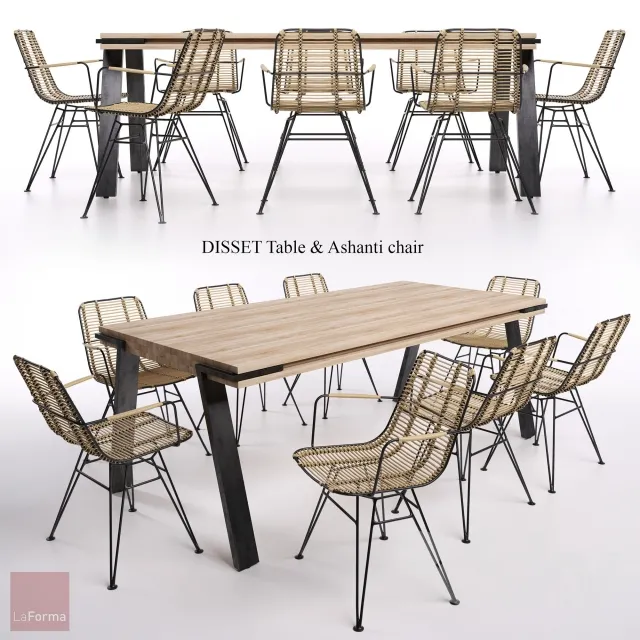 FURNITURE – TABLE AND CHAIRS 3D MODELS – 402
