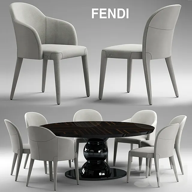 FURNITURE – TABLE AND CHAIRS 3D MODELS – 425