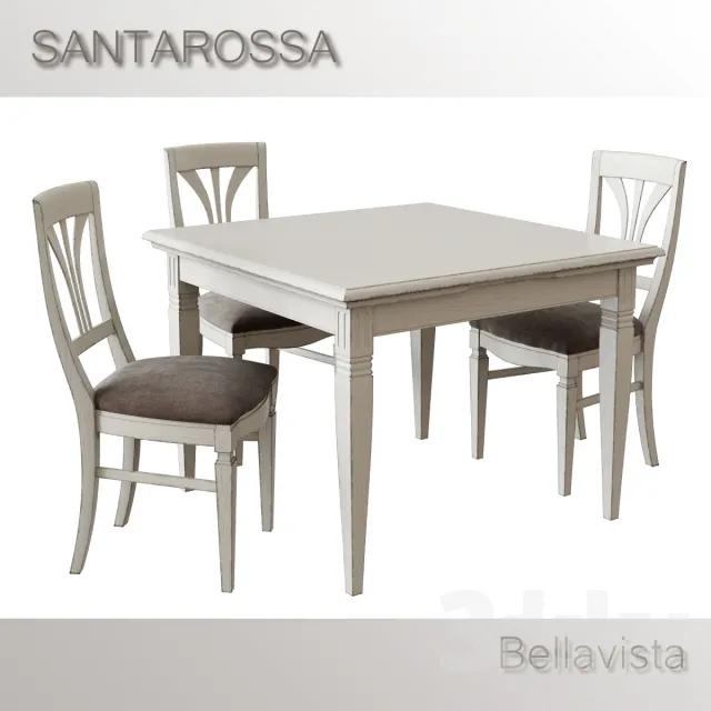 FURNITURE – TABLE AND CHAIRS 3D MODELS – 046
