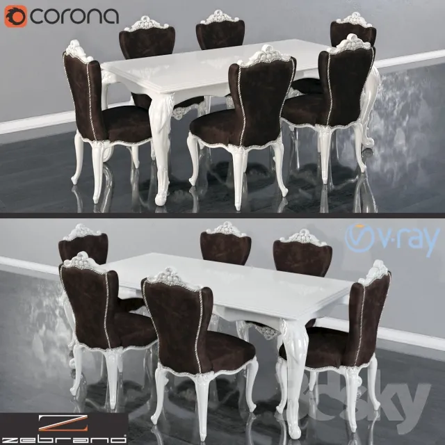 FURNITURE – TABLE AND CHAIRS 3D MODELS – 468