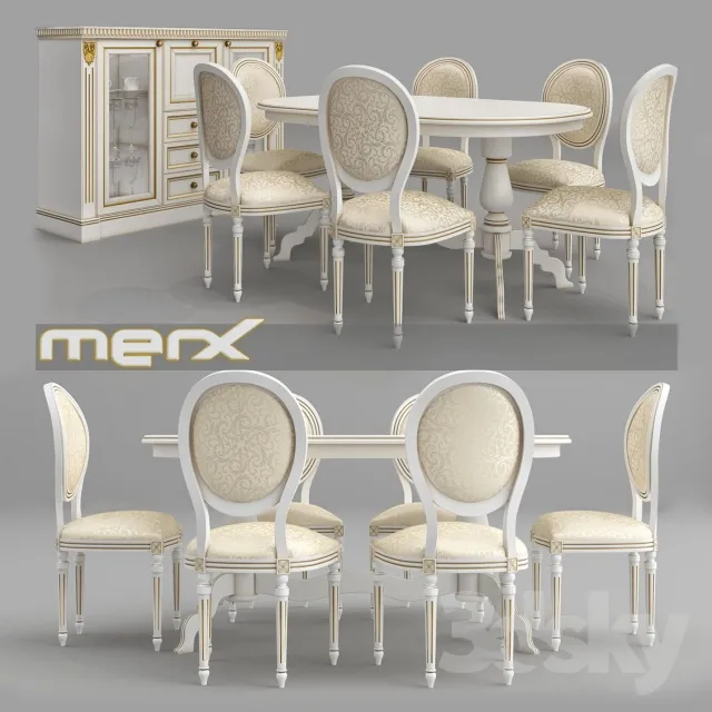 FURNITURE – TABLE AND CHAIRS 3D MODELS – 469