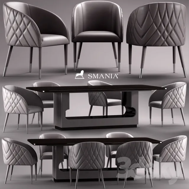 FURNITURE – TABLE AND CHAIRS 3D MODELS – 486
