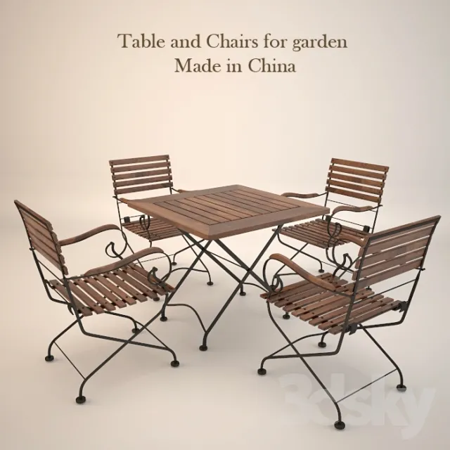 FURNITURE – TABLE AND CHAIRS 3D MODELS – 503
