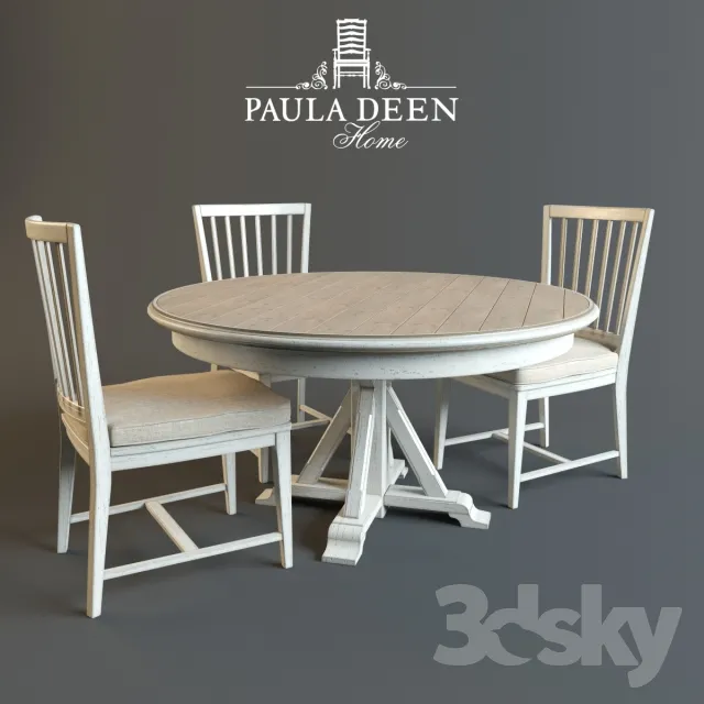FURNITURE – TABLE AND CHAIRS 3D MODELS – 057