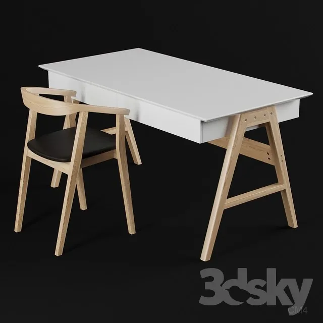 FURNITURE – TABLE AND CHAIRS 3D MODELS – 091
