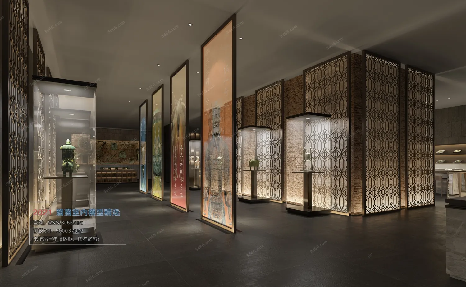 EXHIBITION – C002-Chinese style-Vray model