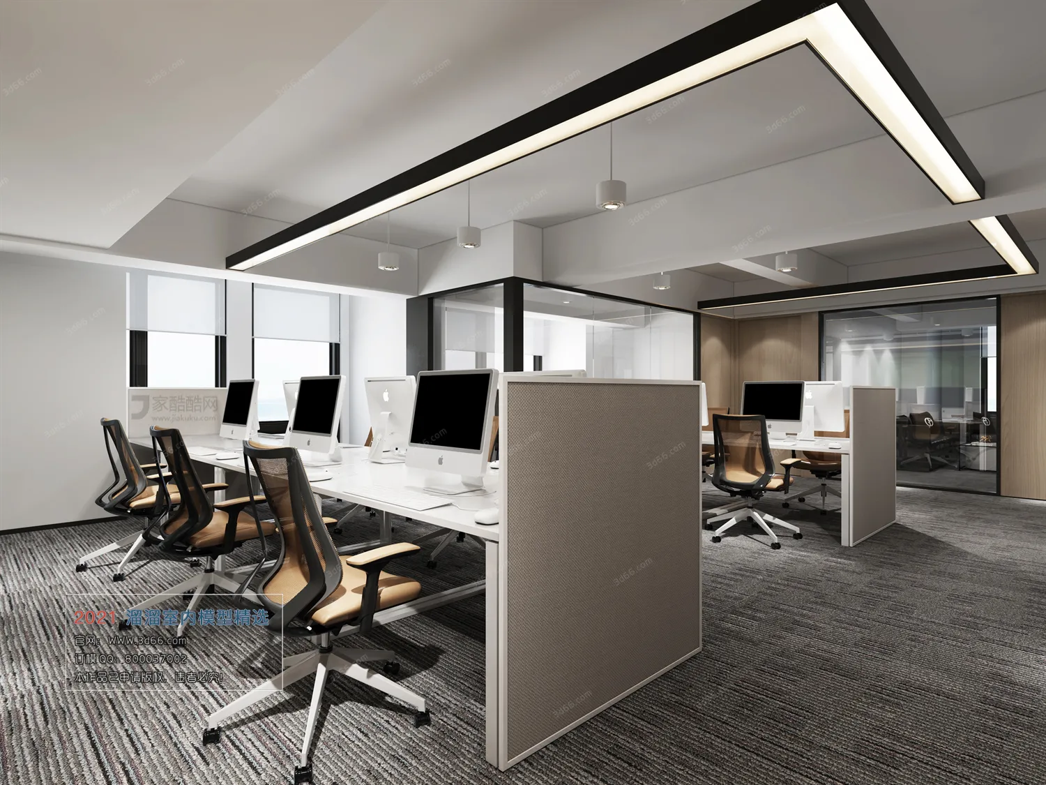 OFFICE, MEETING – A003-Modern style-Vray model
