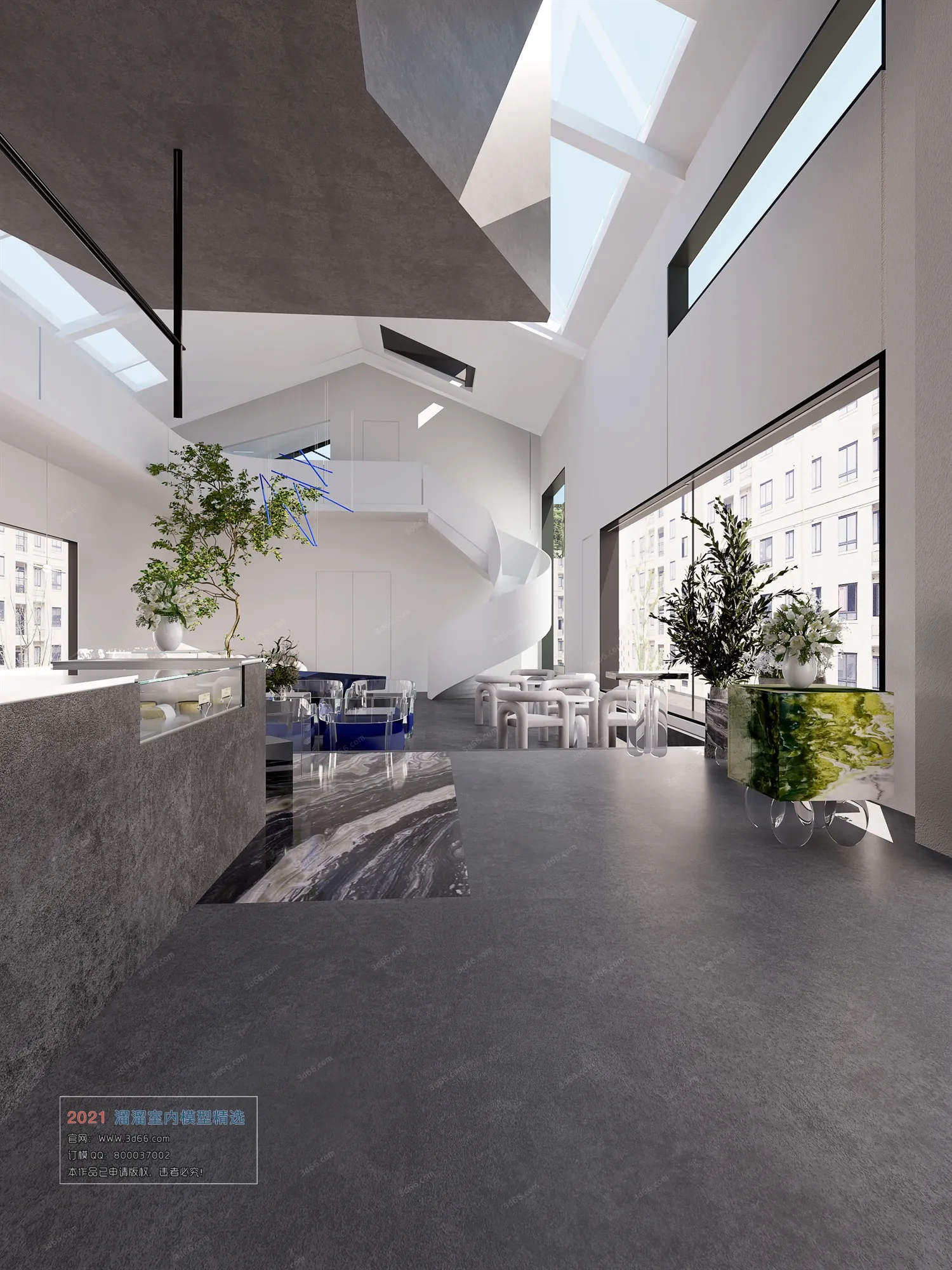 OFFICE, MEETING – A017-Modern style-Vray model