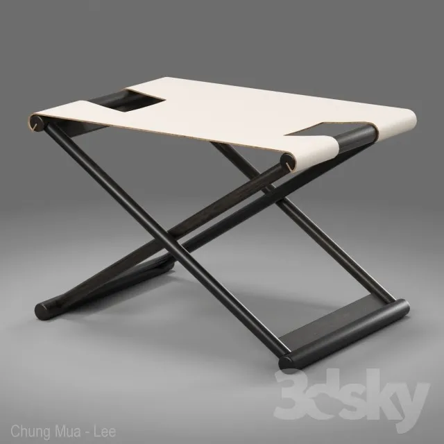 Bazane Stool by Christian Liaigre 3DS Max - thumbnail 3