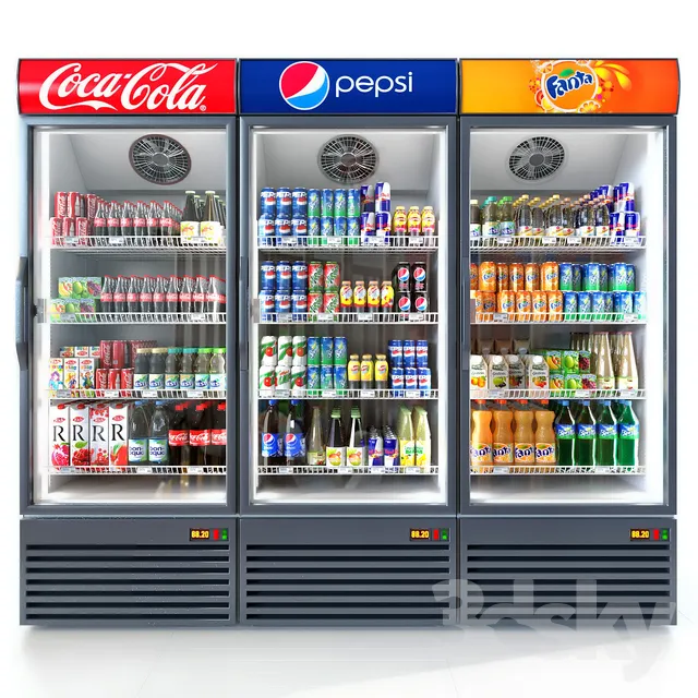 Refrigerator Coca-cola 3DS Max - thumbnail 3