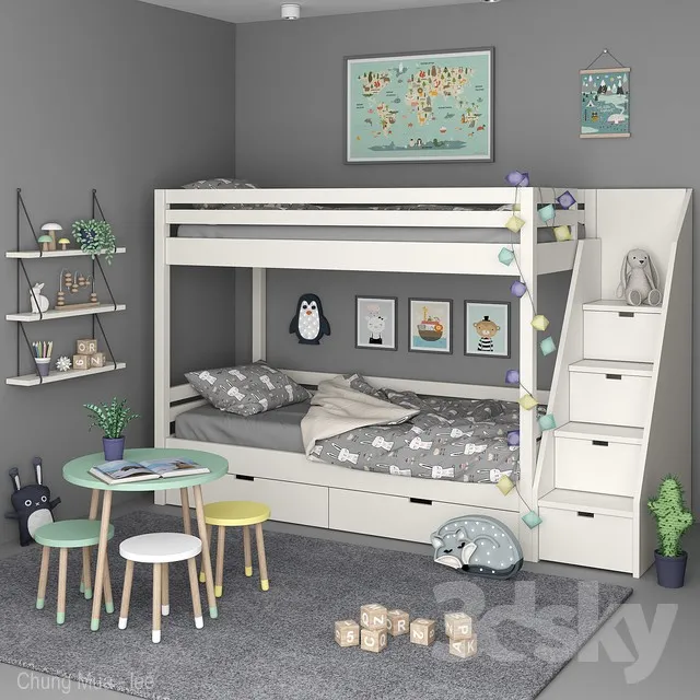 DECOR HELPER – KID – BED 3D MODELS – 137