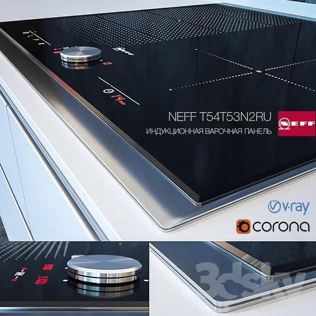 Induction hobs NEFF T54T53N2RU 3DS Max - thumbnail 3