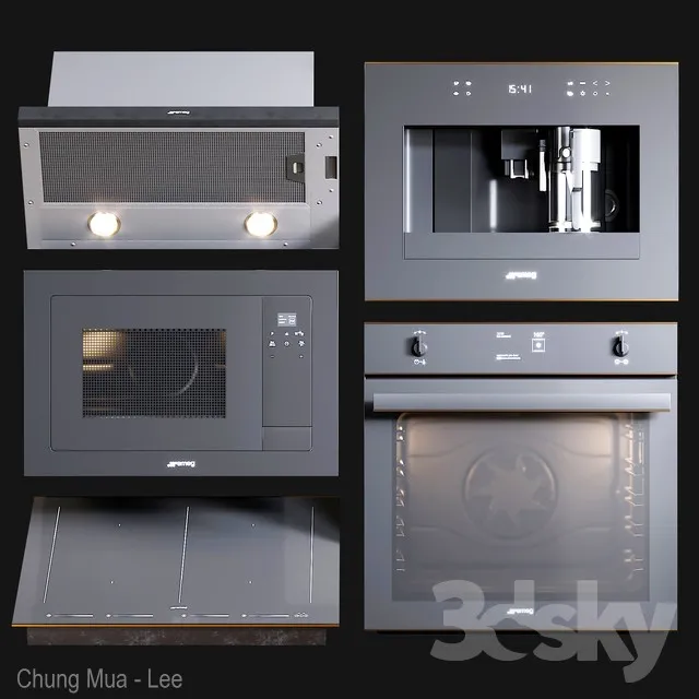 Kitchen Appliances Smeg Dolce Stil Novo 3DS Max - thumbnail 3