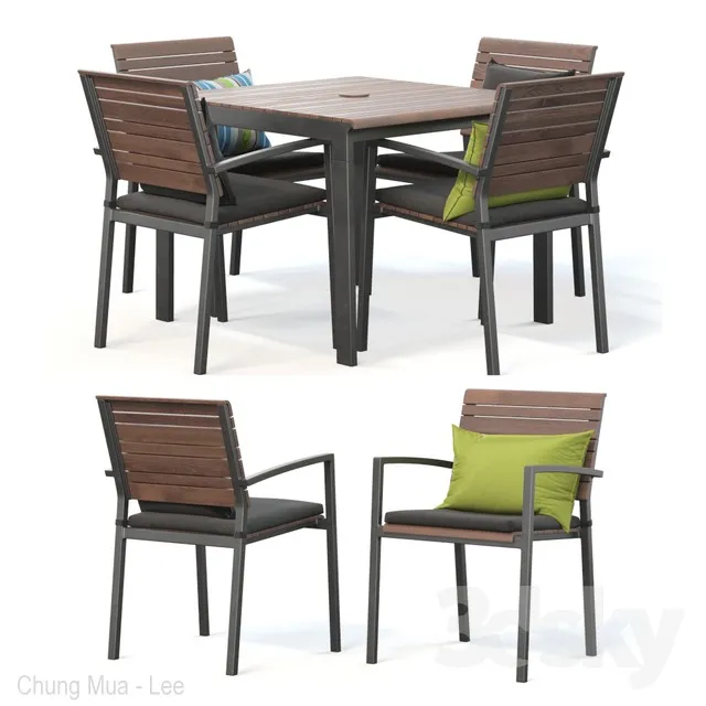 DECOR HELPER – KITCHEN – TABLE SET 3D MODELS – 122