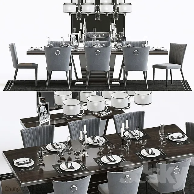 DECOR HELPER – KITCHEN – TABLE SET 3D MODELS – 322