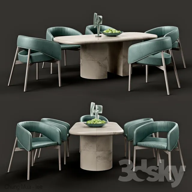 DECOR HELPER – KITCHEN – TABLE SET 3D MODELS – 353