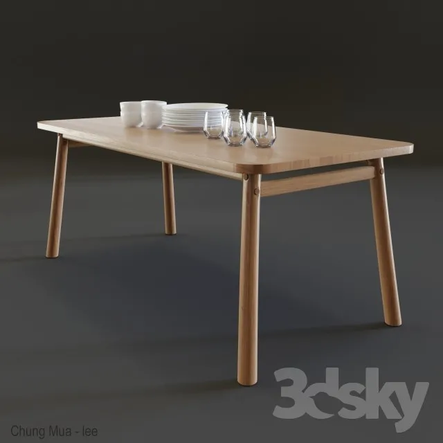 DECOR HELPER – KITCHEN – TABLE SET 3D MODELS – 393